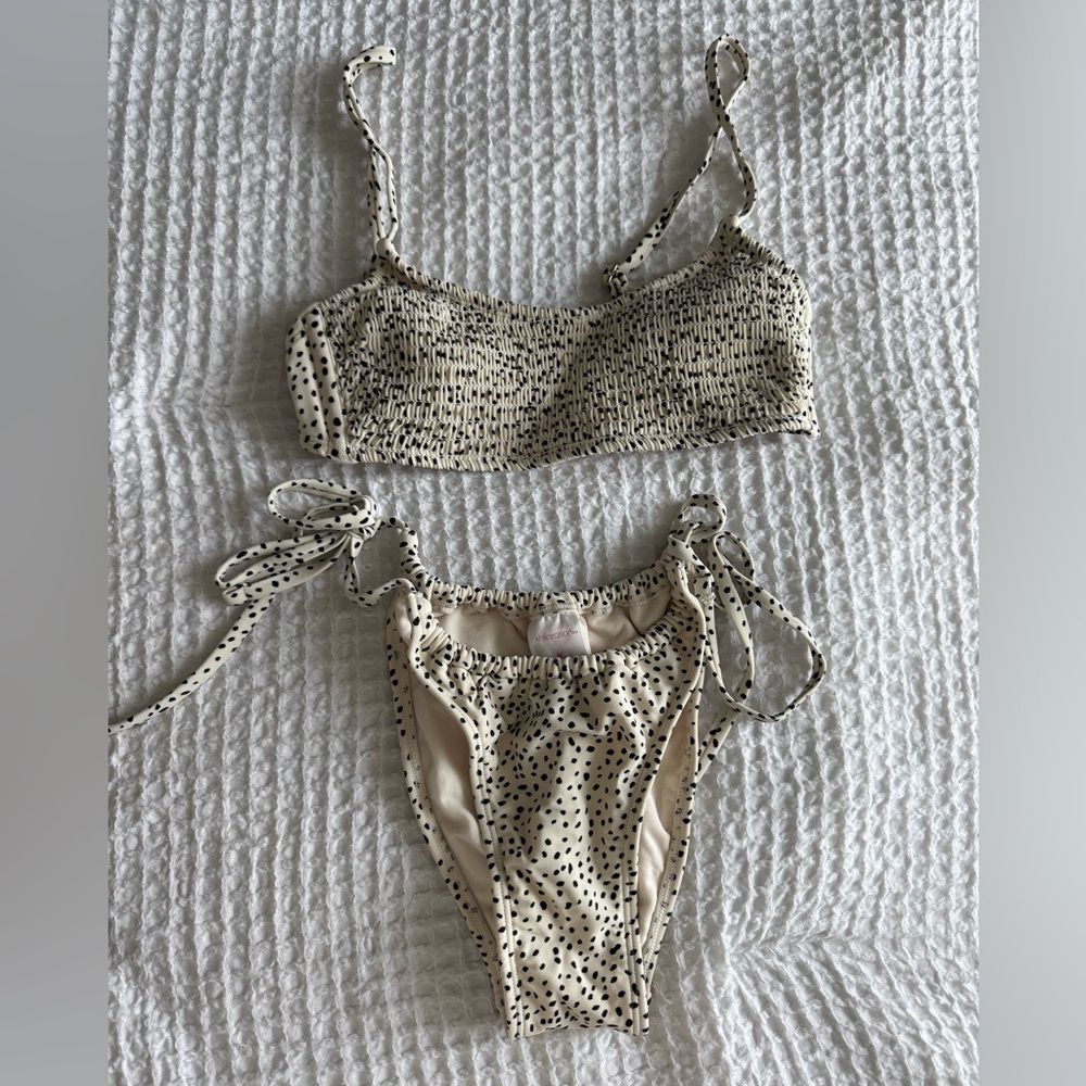 Target Cream and Black Bra Polkadot Bikini